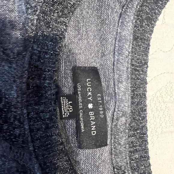 🍀Lucky Brand🍀 lightweight crewneck pullover - l/s - Picture 2 of 4